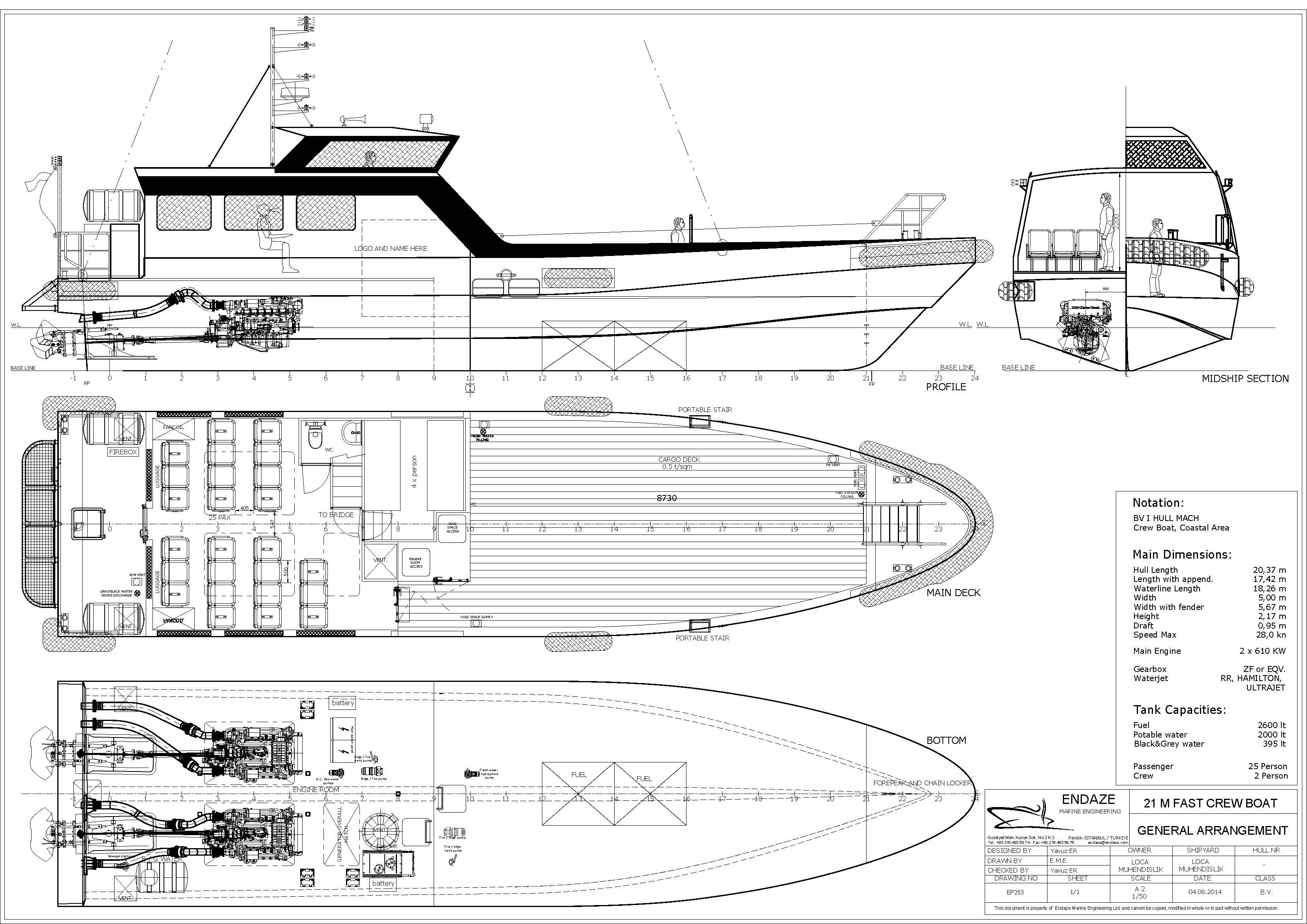 EP253 21 m Fast Crew Boat